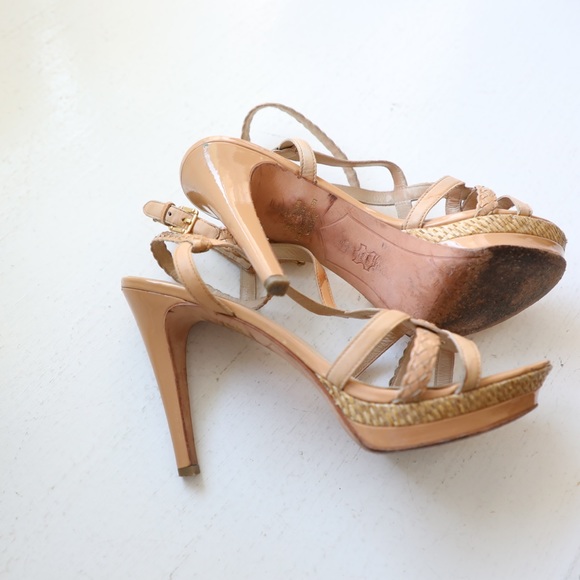 Joan & David Natural nude strappy heels - Picture 7 of 8